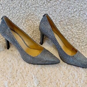 Michael Kors Silver Glitter Pumps